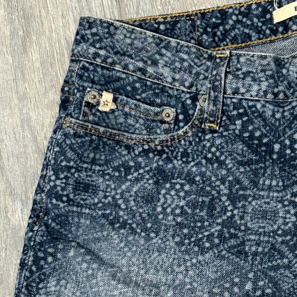 Women's Big Star 1974 Low Rise Patterned Jean Shorts - 27 - Picture 3 of 11